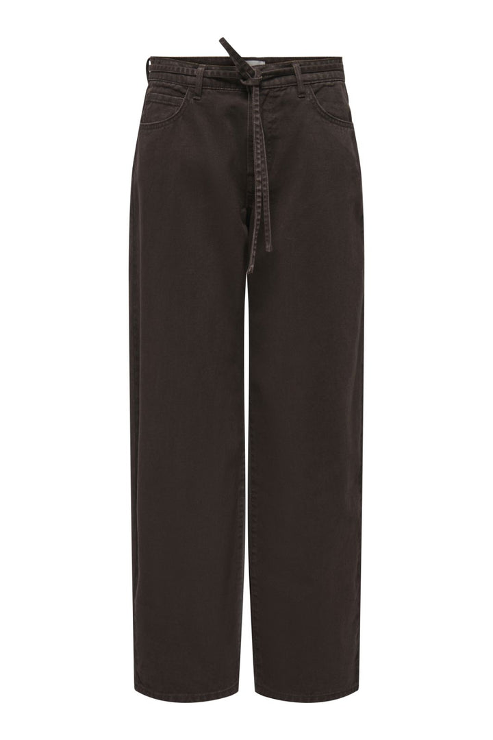 Only - Onlgianna Straight Brown Dot - 4975471 Dark Brown Denim Jeans 