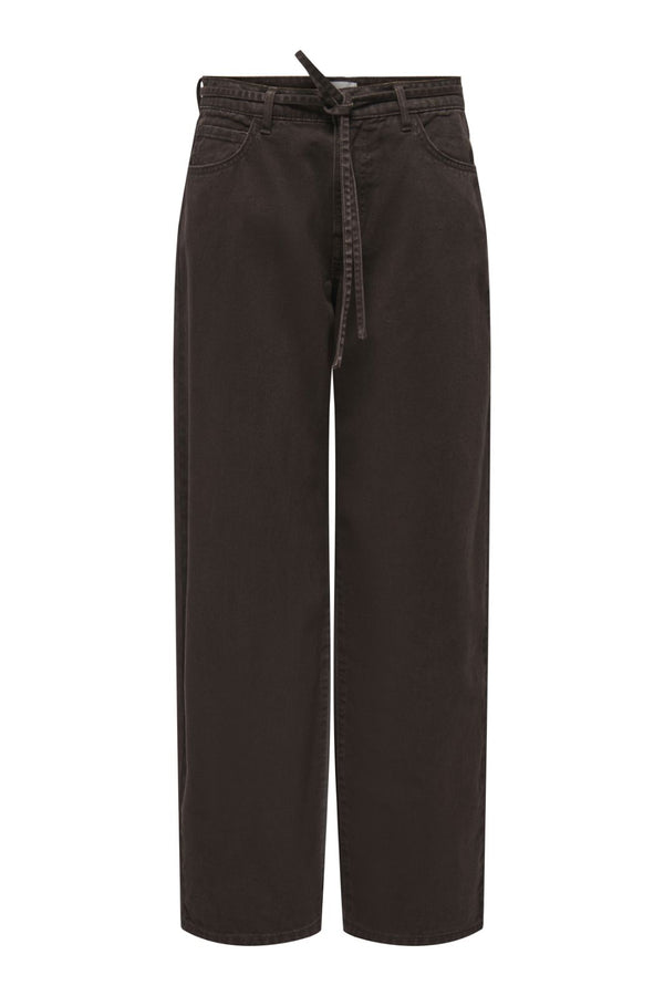 Only - Onlgianna Straight Brown Dot - 4975471 Dark Brown Denim Jeans 