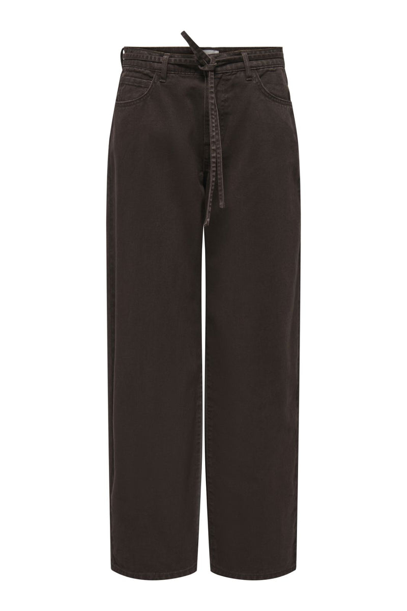 Only - Onlgianna Straight Brown Dot - 4975471 Dark Brown Denim Jeans 