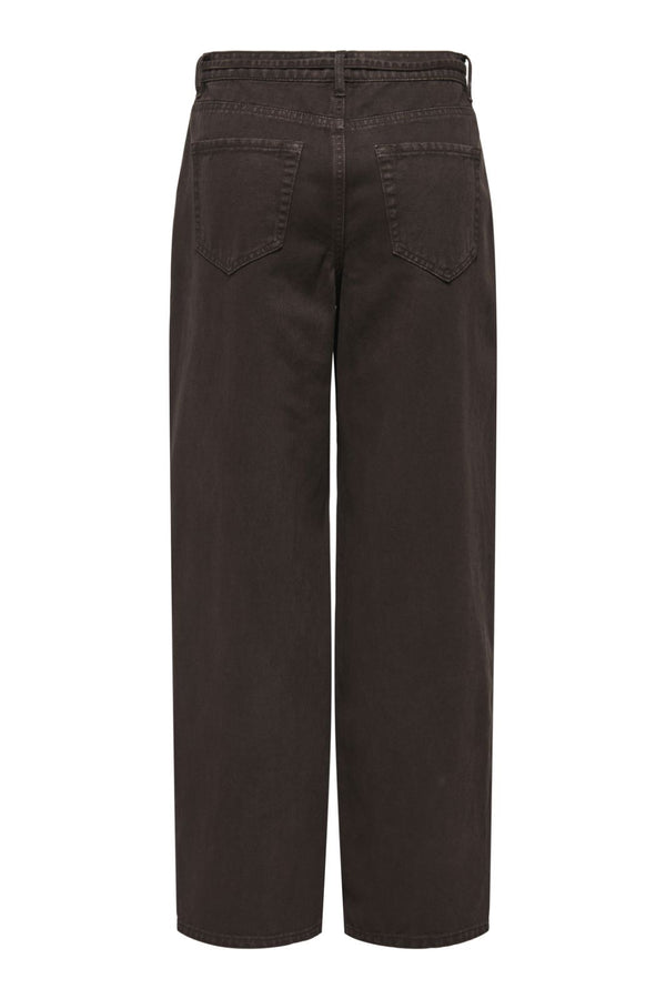 Only - Onlgianna Straight Brown Dot - 4975471 Dark Brown Denim Jeans 