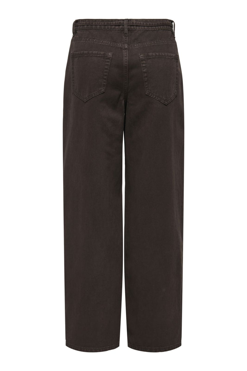Only - Onlgianna Straight Brown Dot - 4975471 Dark Brown Denim Jeans 