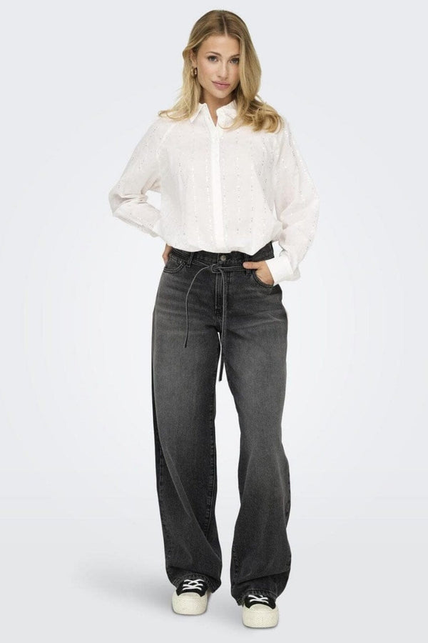 Only - Onlgianna Straight Dot980 - 4740253 Washed Black