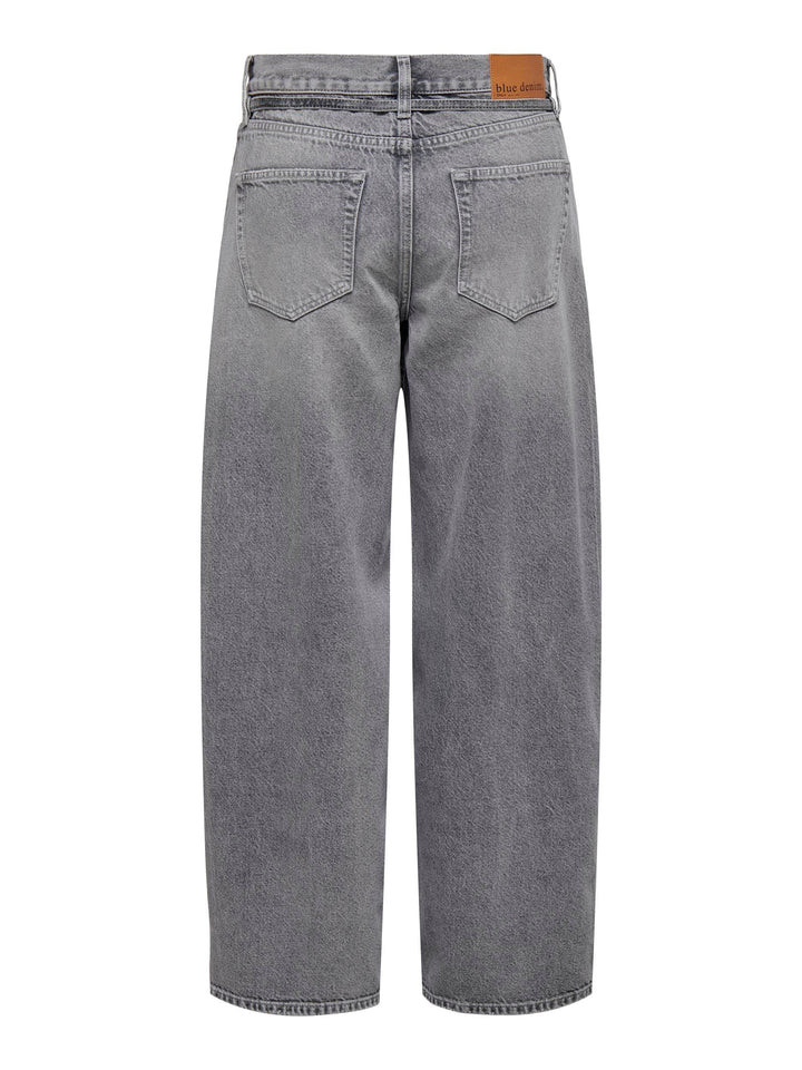 Only - Onlgianna Straight Jeans Dot757 - 4645300 Medium Grey Denim Jeans 