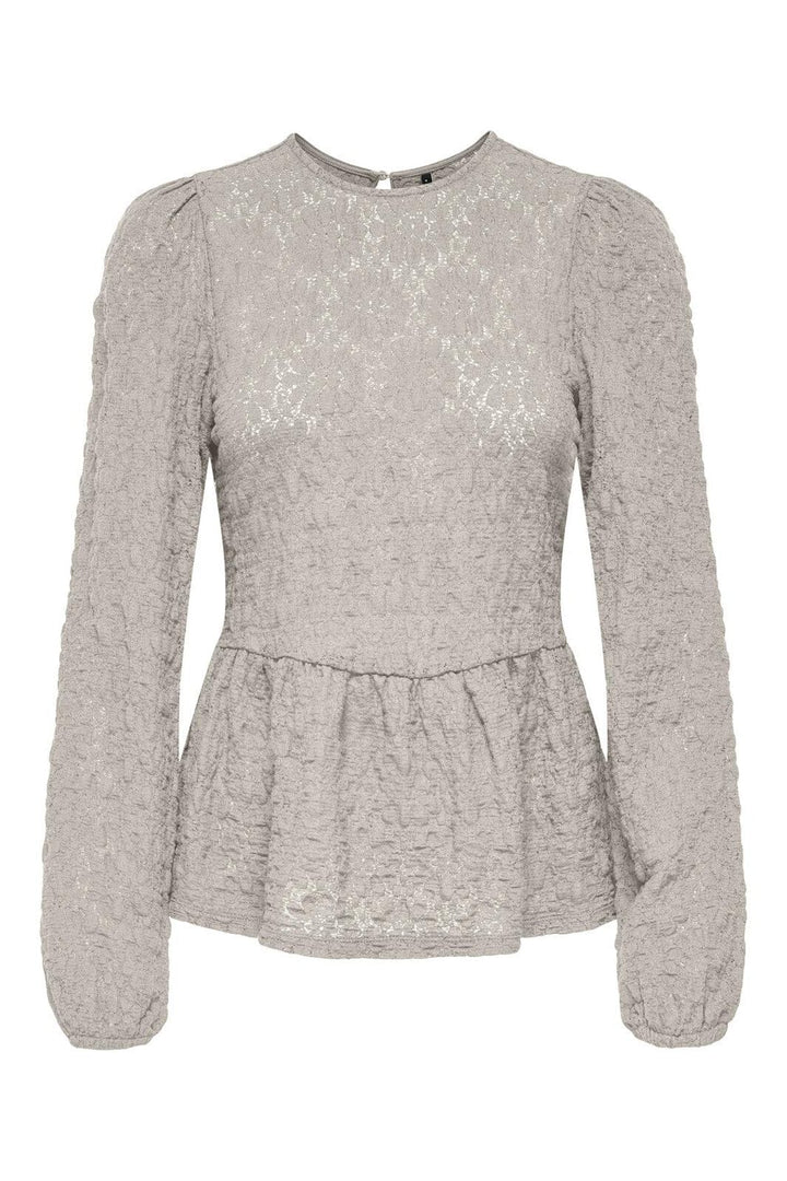 Only - Onlgiavanna L/S Peplum Top - 4957162 Pumice Stone