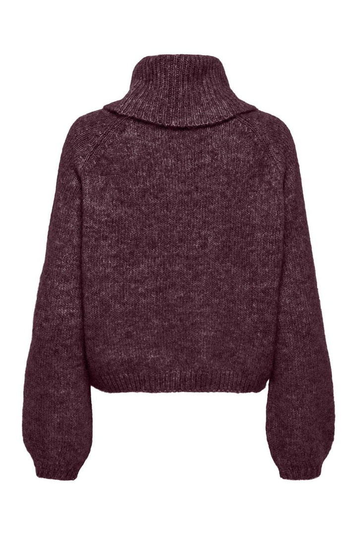 Only - Onlgila Life Ls Rollneck Bf Knt - 4932313 Winetasting Melange