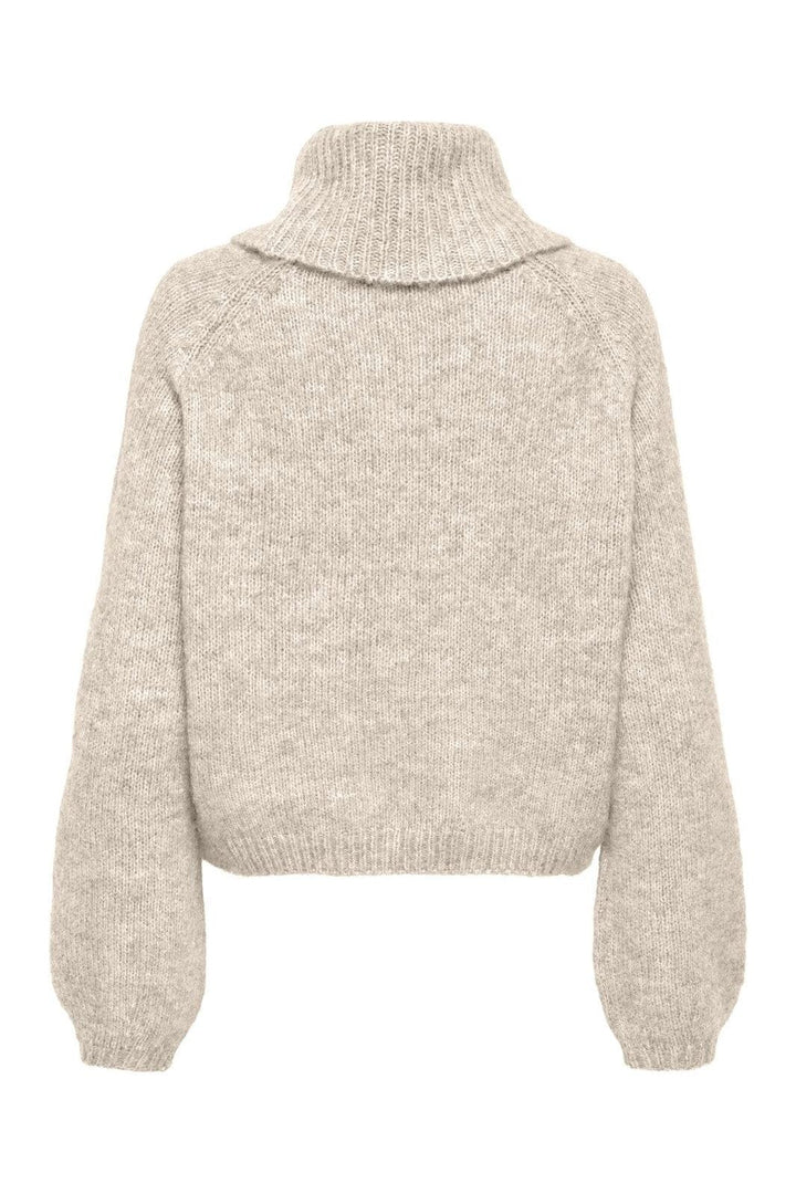 Only - Onlgila Life Ls Rollneck Bf Knt - 4932314 Whitecap Gray Melange