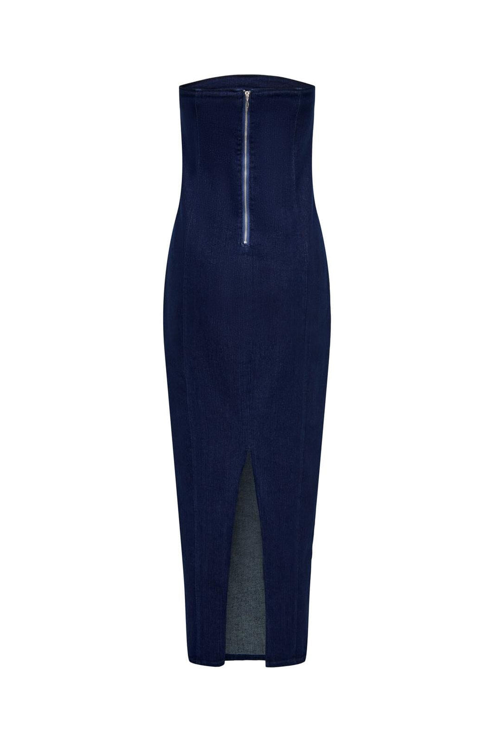 Only - Onlgisele Tube Midi Dress Gua Fw - 4550726 Dark Blue Denim Normal Hem