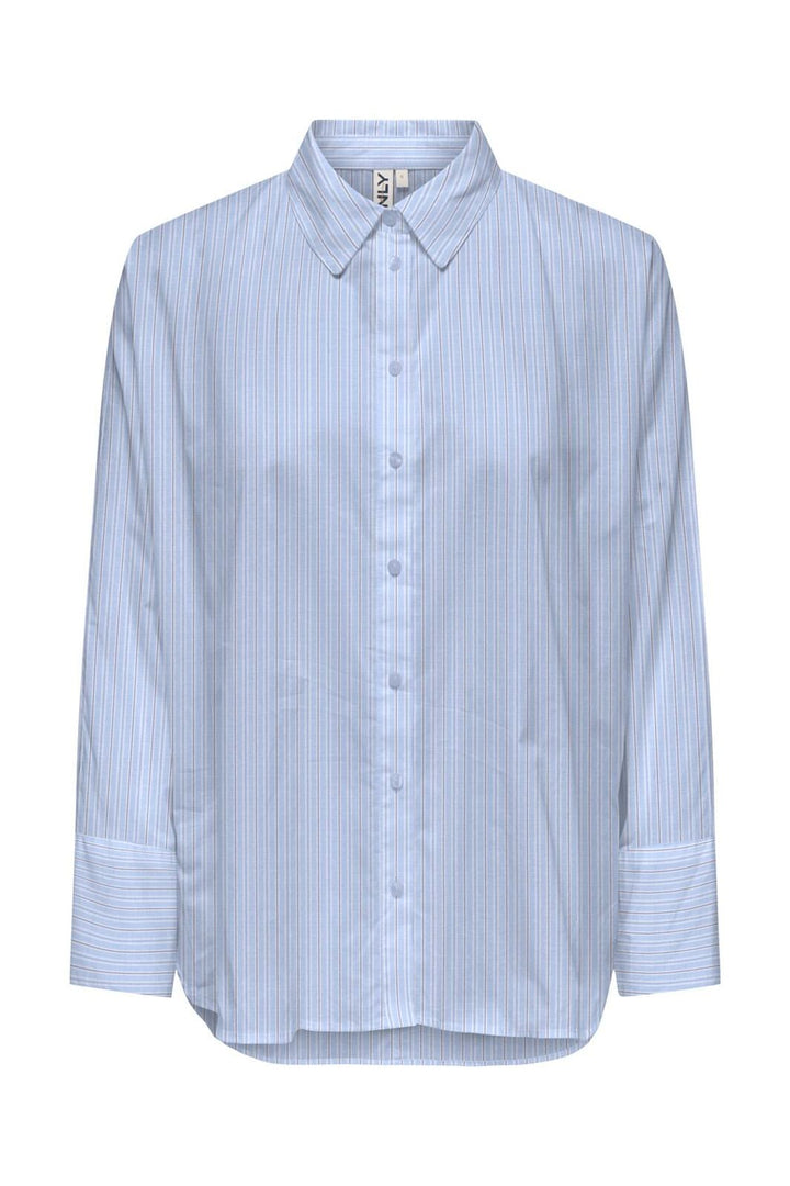 Only - Onlgrace Bersa Ls Shirt - 4983431 Brunnera Blue White