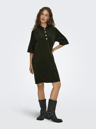 Only - Onlgry-Nessa S/S Cord Dress - 4892759 Rosin Kjoler 