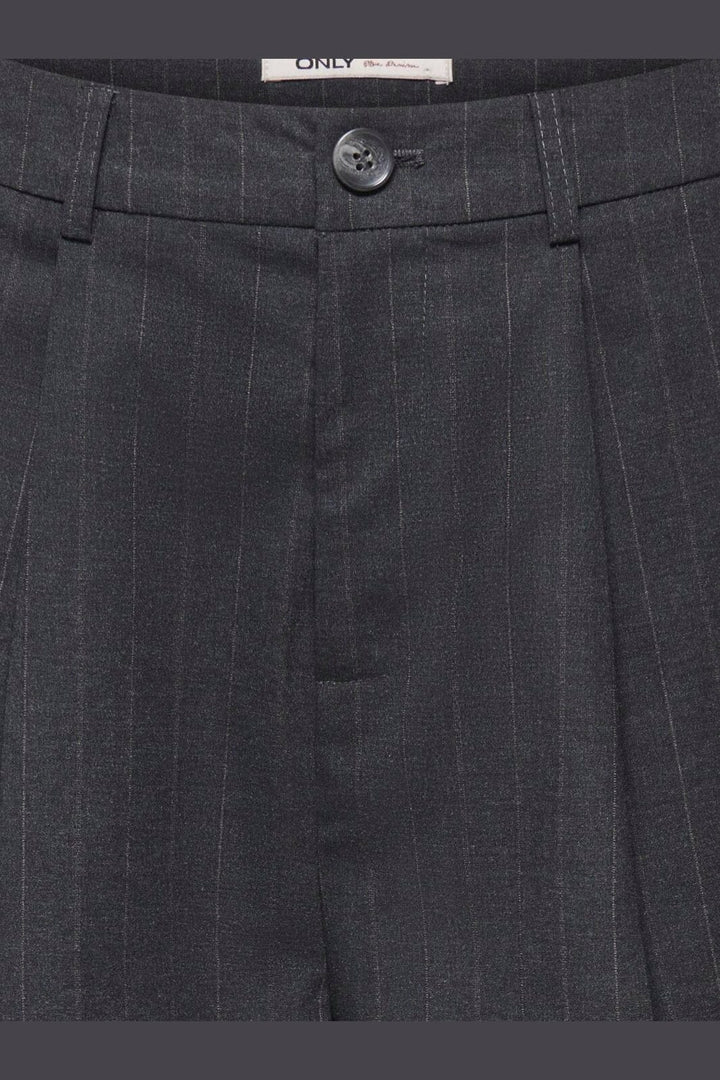 Only - Onlhady Bermuda Shorts Tlr - 5190149 Dark Grey Melange White Pinstripe