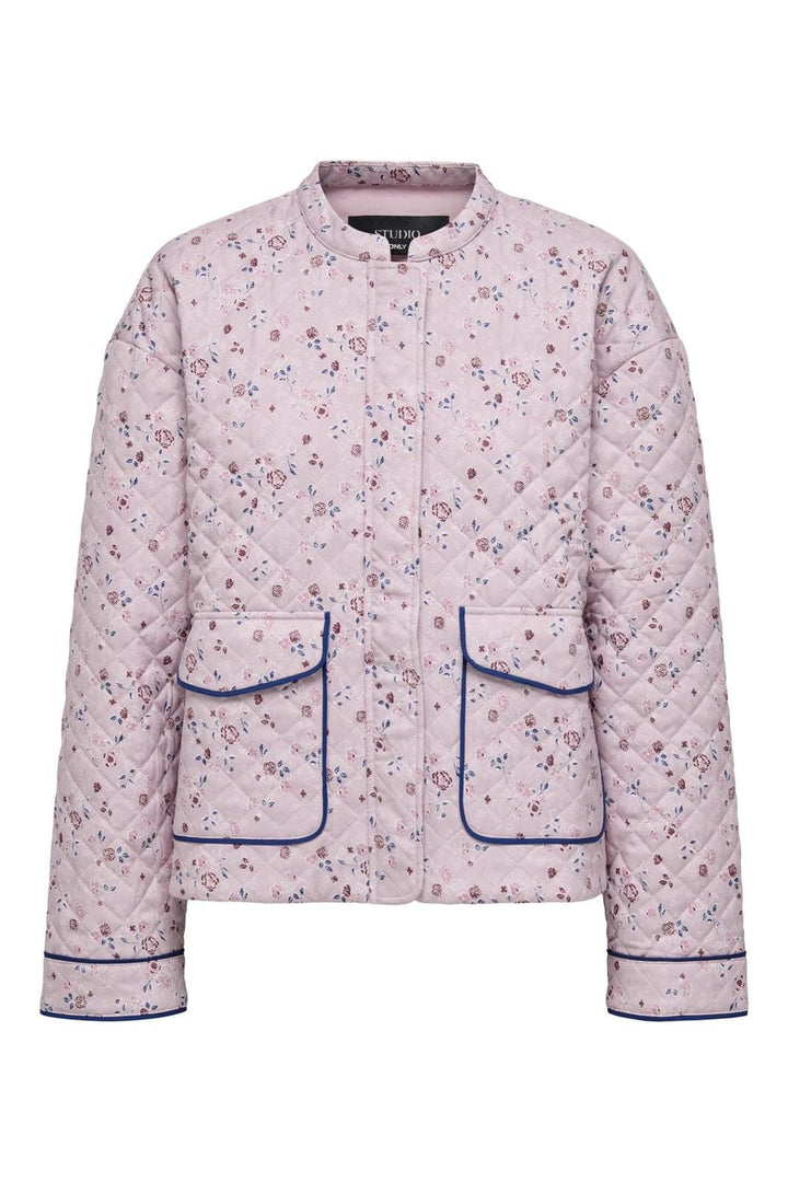 Only - Onlhallie Quilted Jacket 15328523 - 4833388 - Pale Mauve Flowers