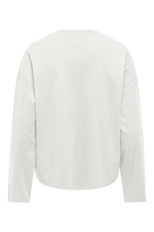Only - Onlhappy L/S O-Neck Tee - 5121620 Cloud Dancer