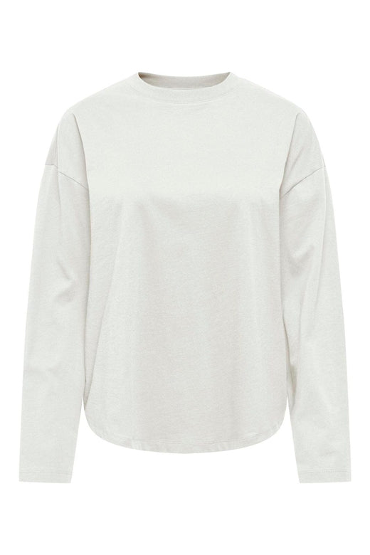 Only - Onlhappy L/S O-Neck Tee - 5121620 Cloud Dancer
