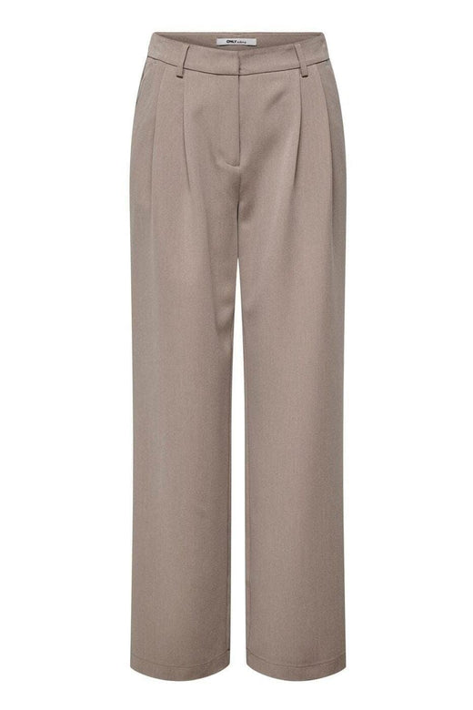 Only - Onlhattie Pleat Str Pant Tlr - 4716687 Taupe Gray Melange
