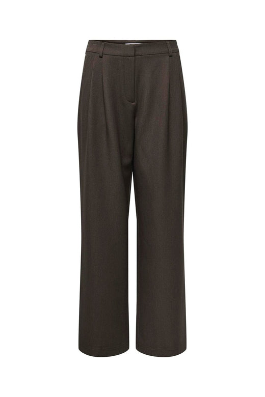 Only - Onlhattie Pleat Str Pant Tlr - 4985630 Chocolate Torte Melange