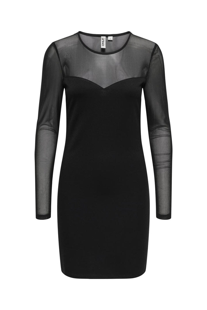 Only - Onlheart-Becki L/S Mix Bodycondress - 4866333 Black