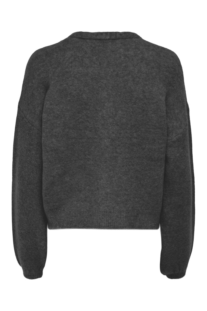 Only - Onlisabella L/S Cardigan Knt - 4889554 Dark Grey Melange Melange