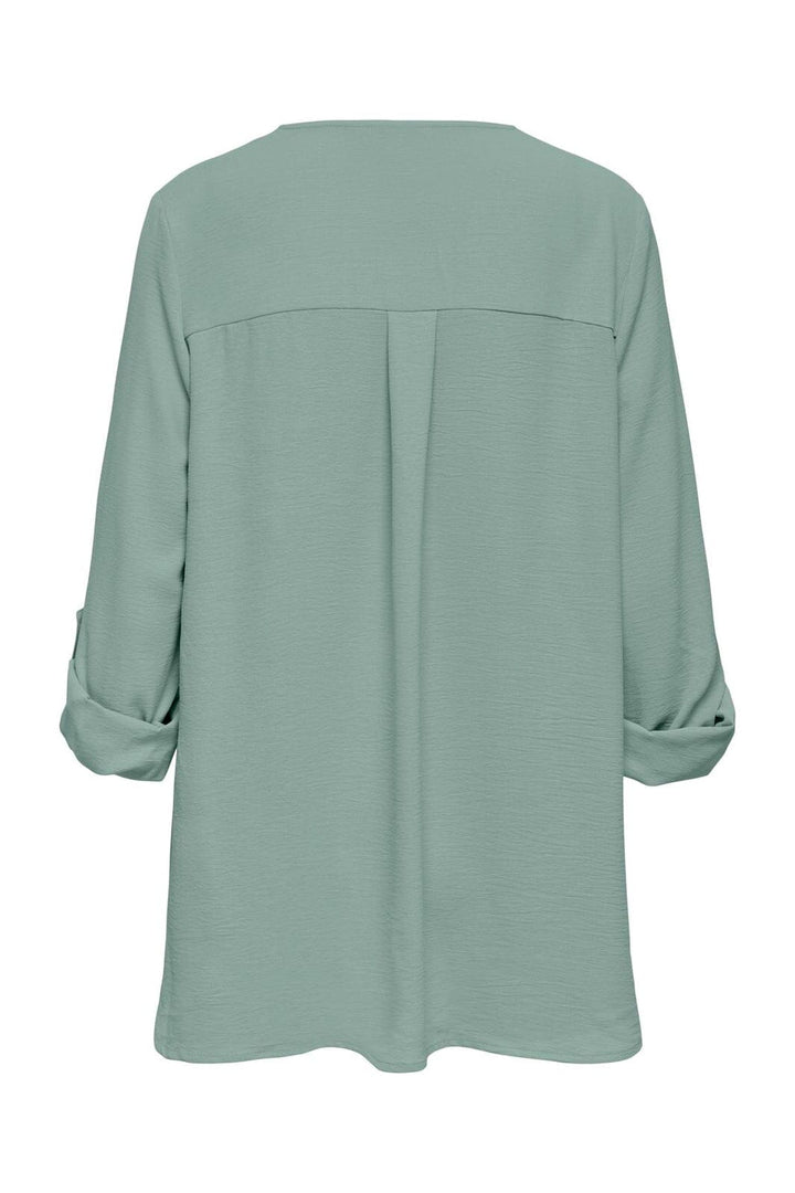 Only - Onljana Mette V-Neck Ls Shirt - 5013642 Jadeite