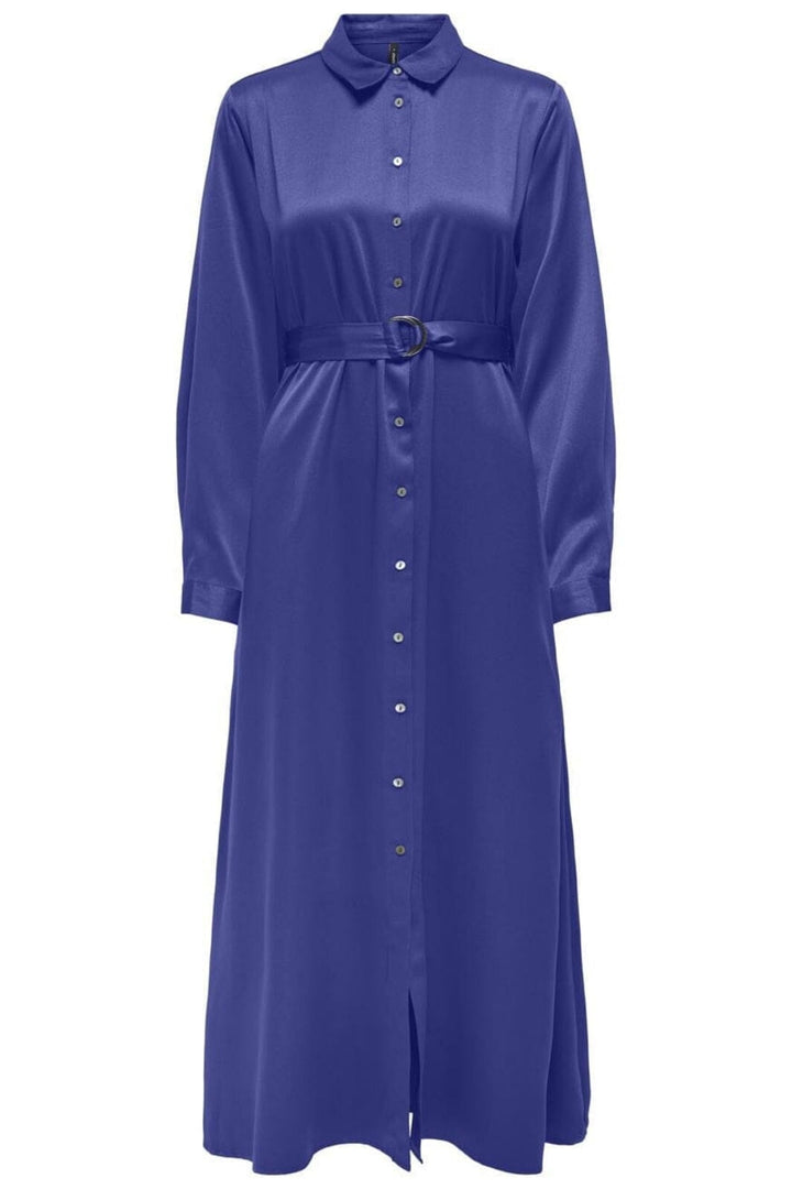 Only - Onljane Life L/S Belt Shirt Dress - 4663020 Clematis Blue Kjoler 