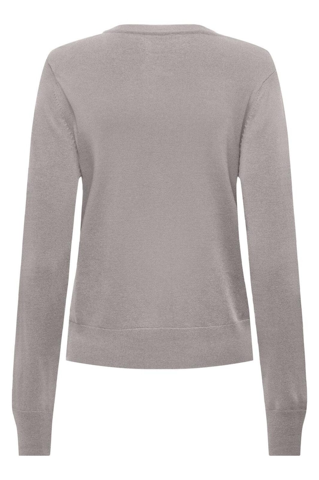 Only - Onljasmin O-Neck Pullover Knt - 4601610 Ash Strikbluser 