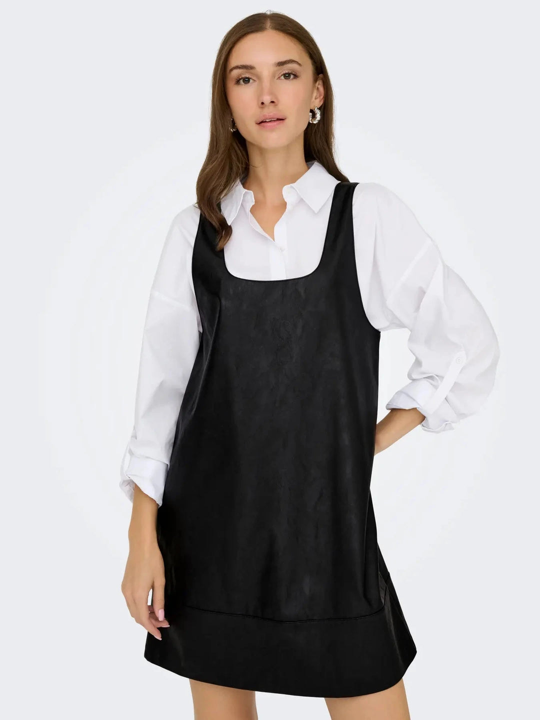 Only - Onljosie Faux Leather Dress Cc - 4775725 Black Kjoler 