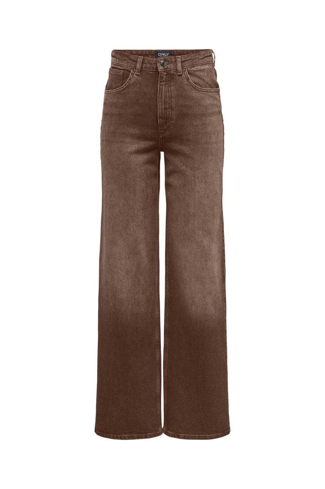 Only - Onljuicy Wide Leg Brown Dot - 4982454 Dark Brown Denim