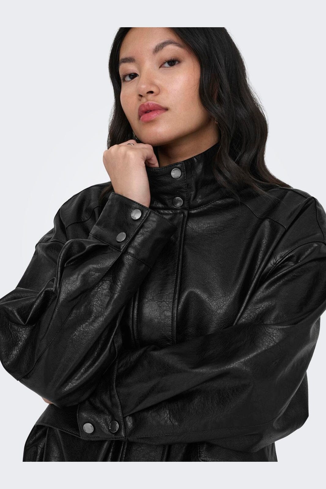 Only - Onljulia Faux Leather Ovz. Bomber - 5010255 Black