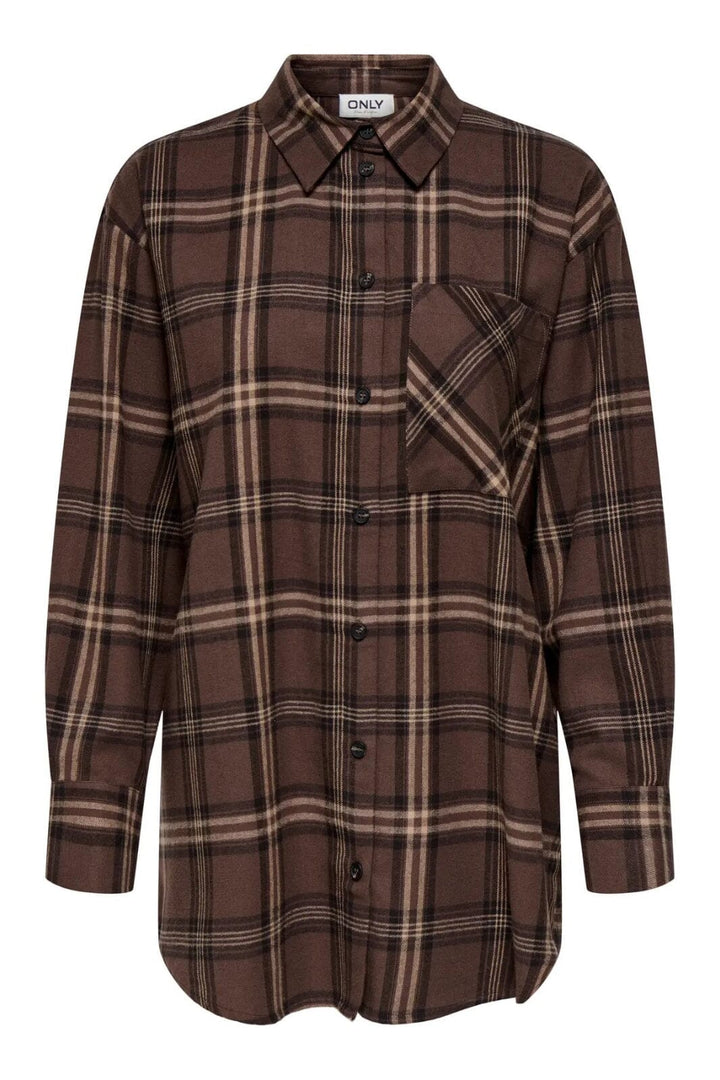 Only - Onljuliana Ls Loose Check Shirt - 4846080 Shopping Bag Texana Skjorter 