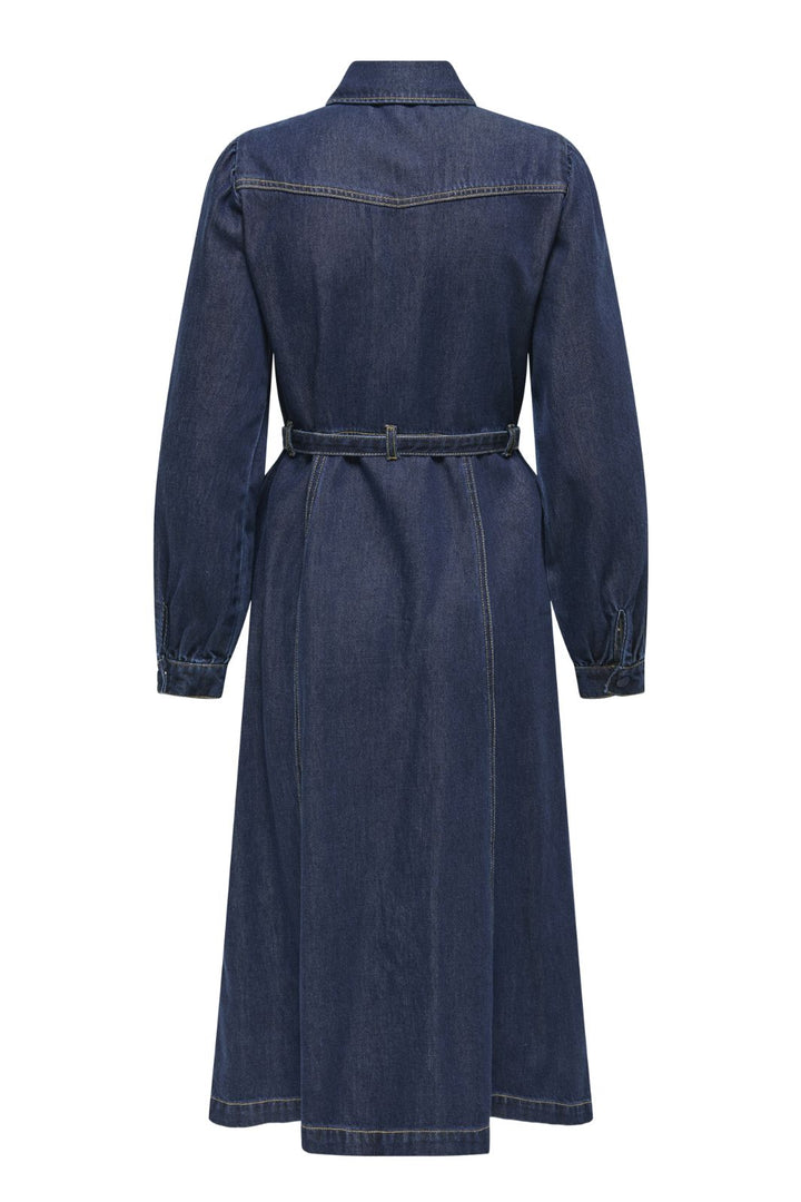 Only - Onljulie Ls Dress Qyt - 4802433 Dark Blue Denim Kjoler 