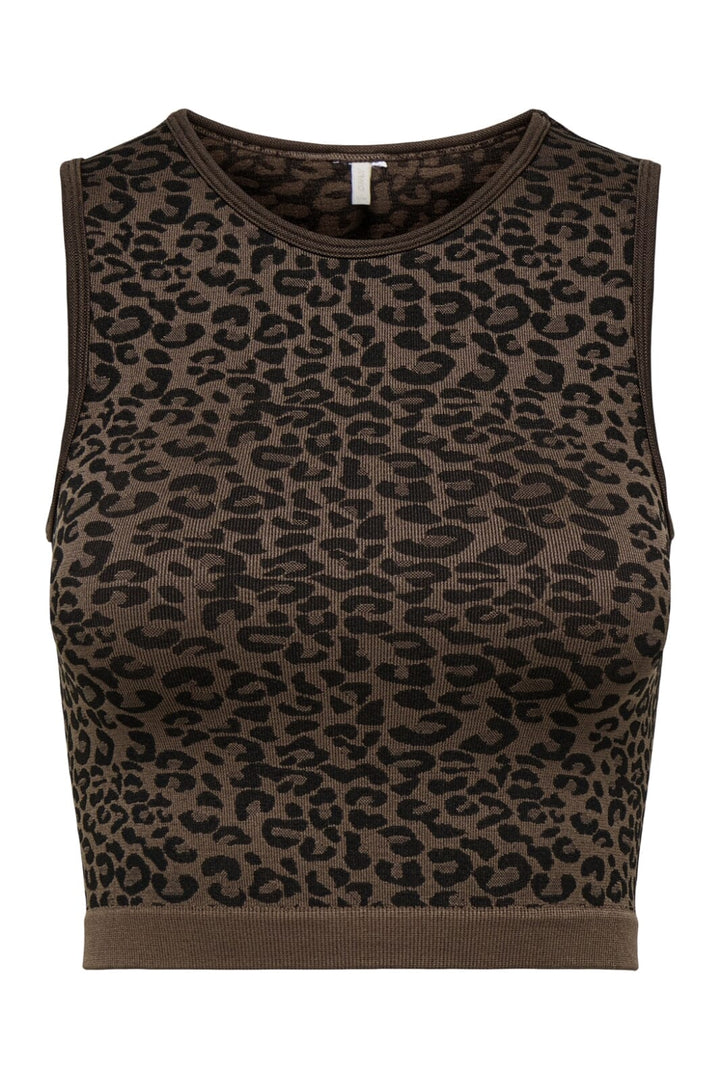 Only - Onljungle Seamless Animal Tank Top Acc - 4757835 Pinecone Leopard Pattern