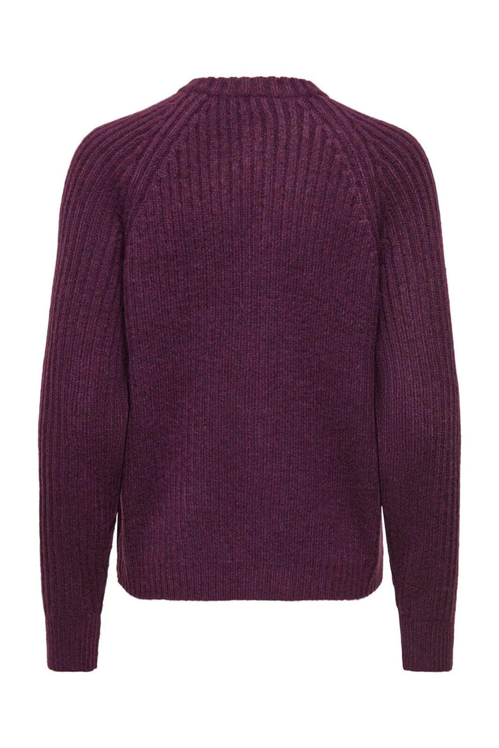 Only - Onlkalibu L/S Cardigan Knt - 5109876 Mauve Wine Melange