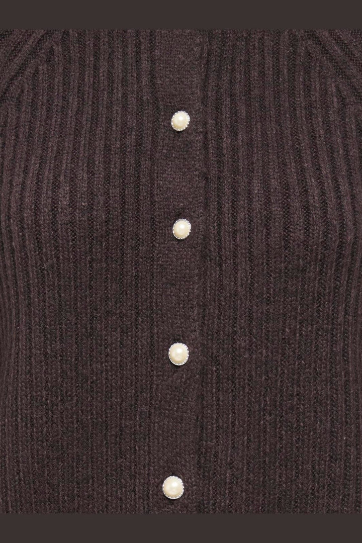 Only - Onlkalibu L/S Cardigan Knt - 5109877 Chocolate Brown