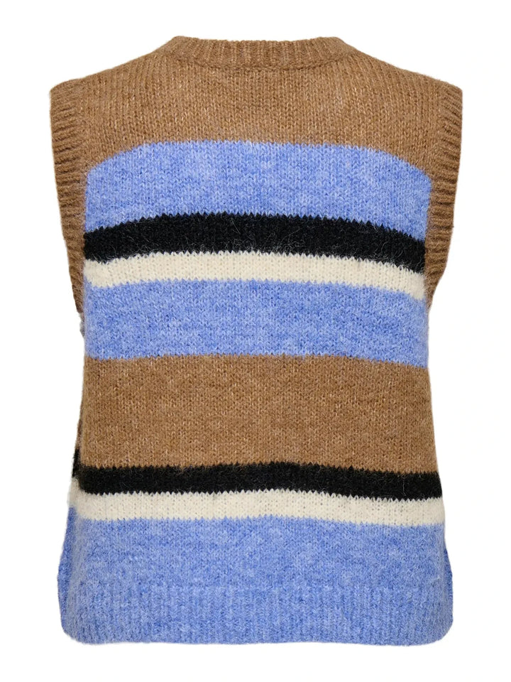 Only - Onlkallie Sl Button Vest Knt - 4946901 Toasted Coconut Ultramarine/Mel/Black/Babys/Black Button Veste 