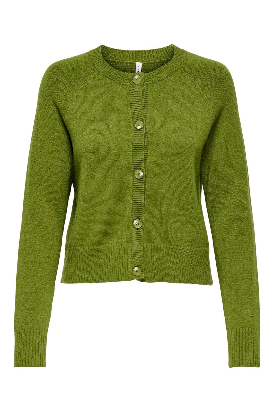 Only - Onlkatia Ls Short Cardigan Cc Knt - 4947382 Peat Moss Dtm Horn Button