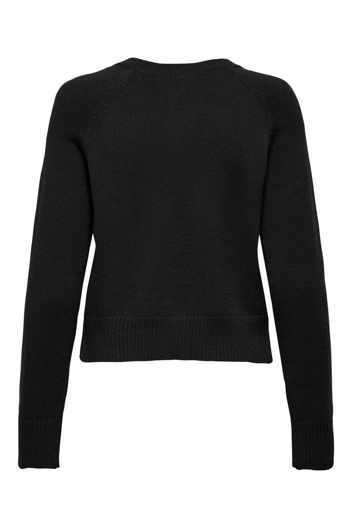 Only - Onlkatia Ls Short Cardigan Cc Knt - 4959363 Black Dtm Horn Button