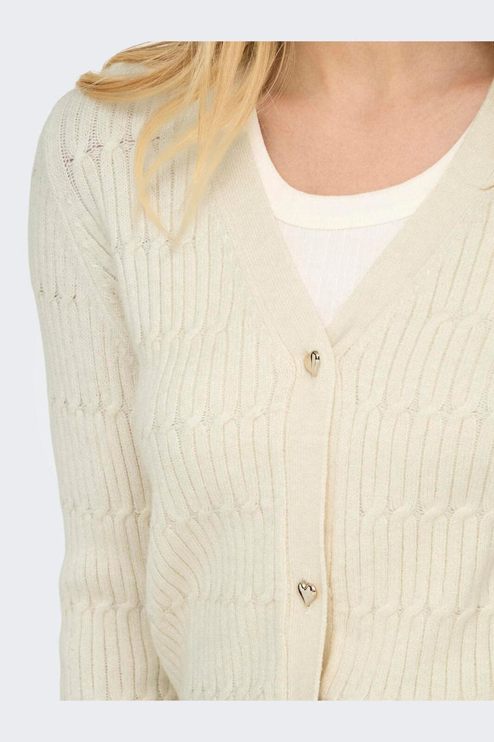Only - Onlkatia Ls Vneck Cardi Knt - 4380537 Whitecap Gray Melange
