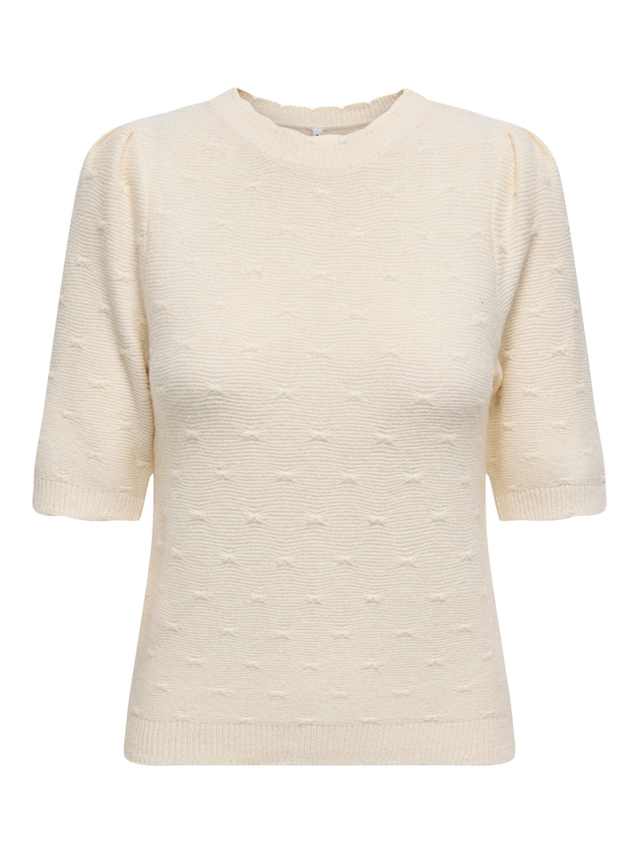 Only - Onlkatia Ss Structure O-Neck Cc Knt - 4779544 Whitecap Gray Melange