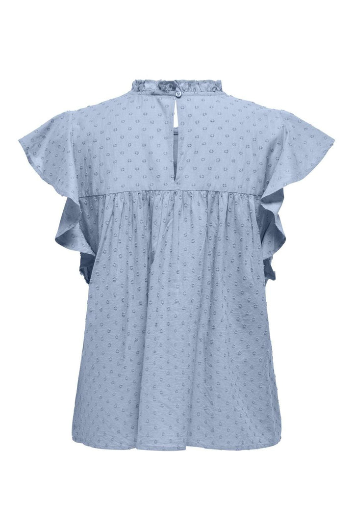 Only - Onlkatti S/S Dobby Top 15337637 - 4792126 - Cashmere Blue
