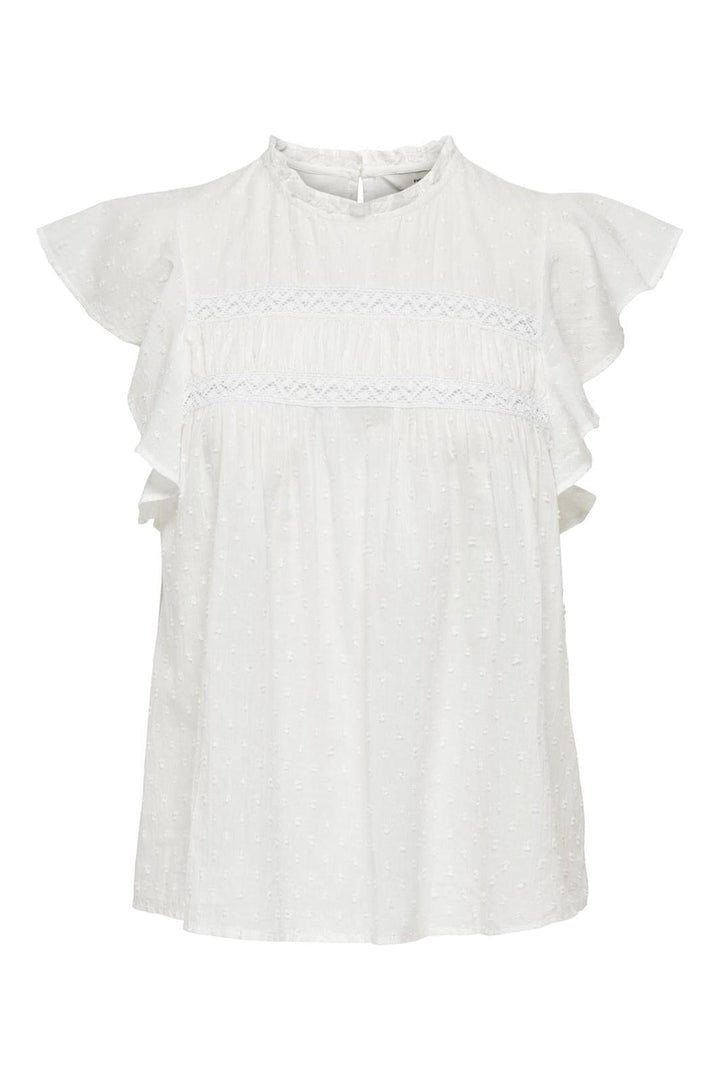 Only - Onlkatti S/S Dobby Top - 4652137 Cloud Dancer