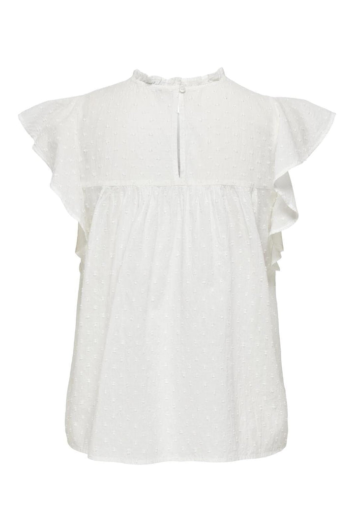 Only - Onlkatti S/S Dobby Top - 4652137 Cloud Dancer