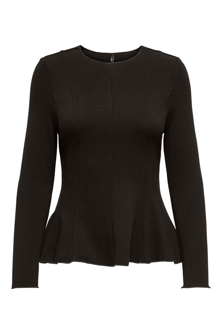 Only - Onlkenya L/S Peplum Top - 4957220 Chocolate Torte