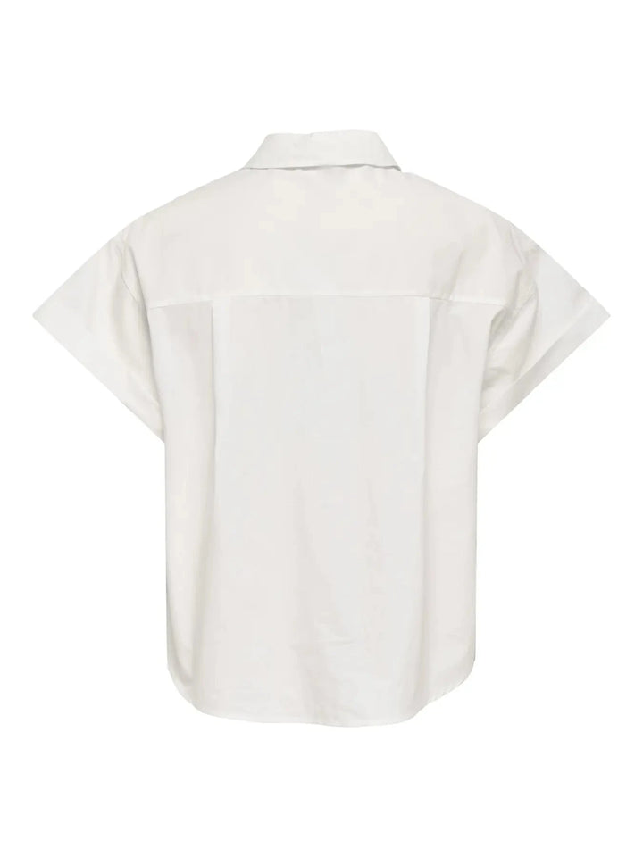 Only - Onlkeri S/S Fold Shirt - 4964942 Bright White Skjorter 