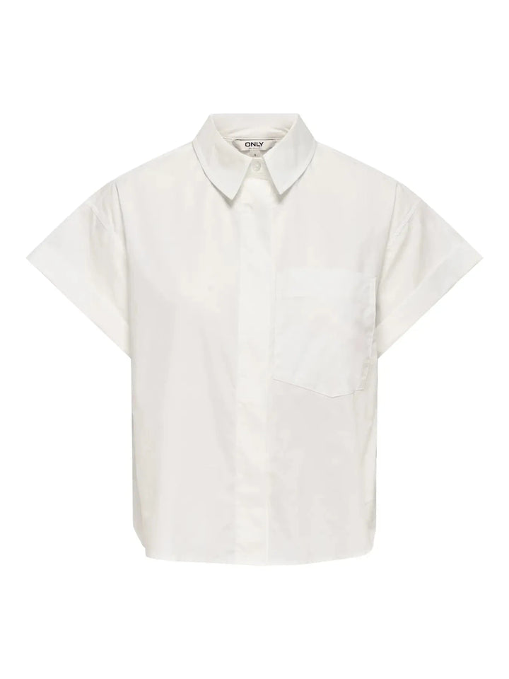 Only - Onlkeri S/S Fold Shirt - 4964942 Bright White Skjorter 
