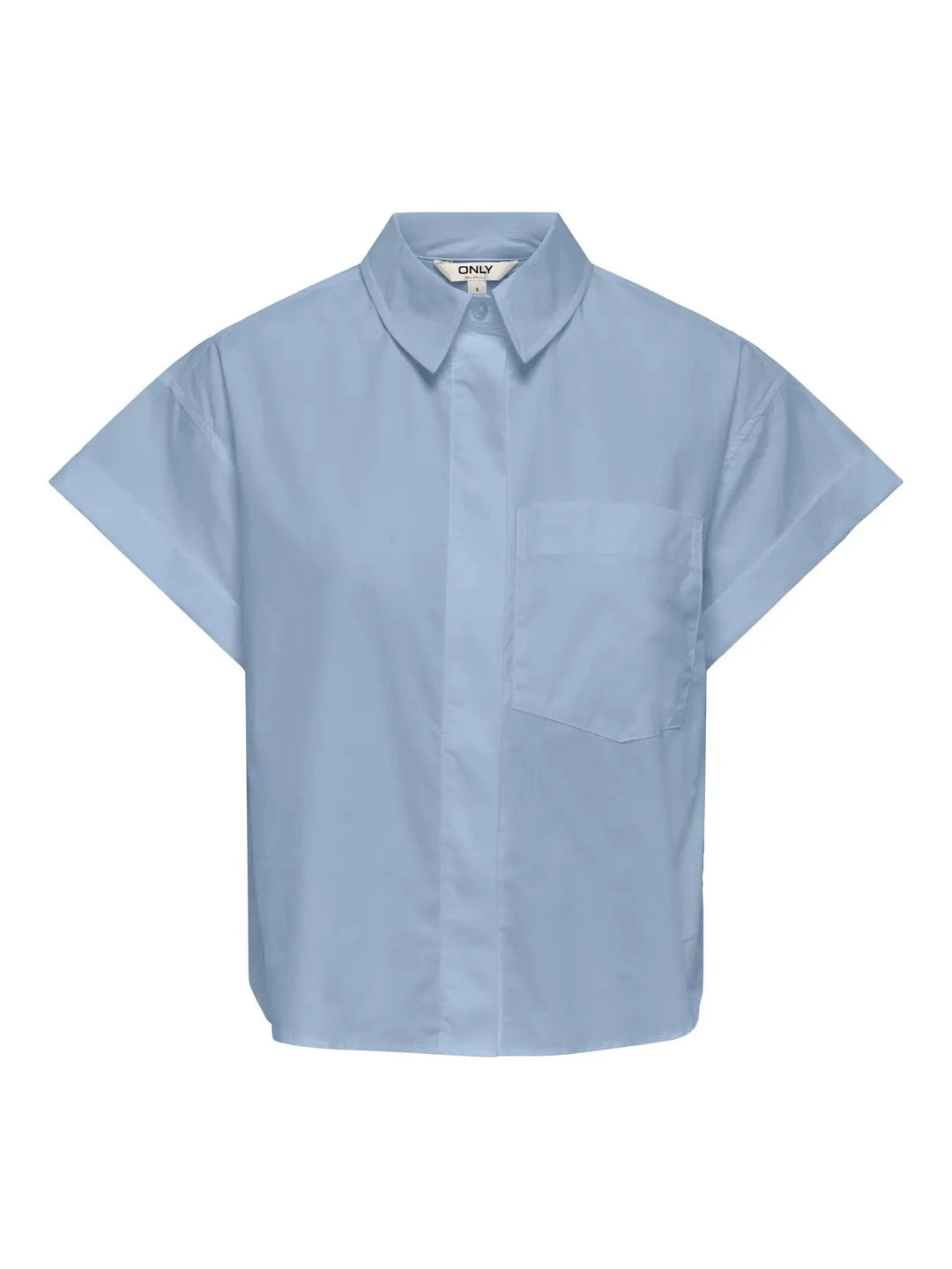 Only - Onlkeri S/S Fold Shirt - 5013734 Cashmere Blue Skjorter 