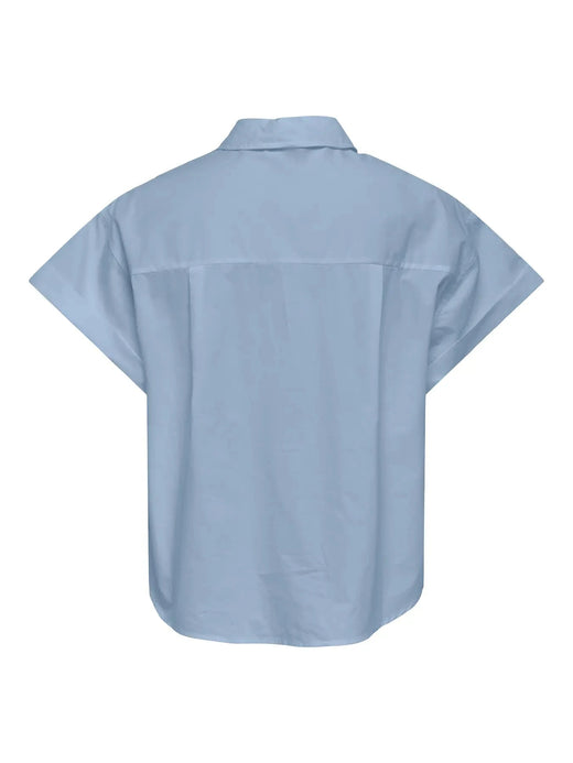 Only - Onlkeri S/S Fold Shirt - 5013734 Cashmere Blue Skjorter 