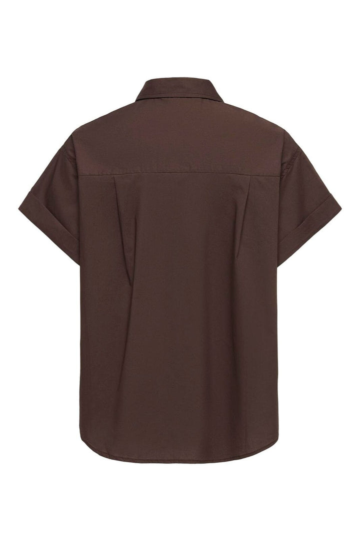 Only - Onlkeri S/S Fold Shirt - 5118366 Coffee Bean