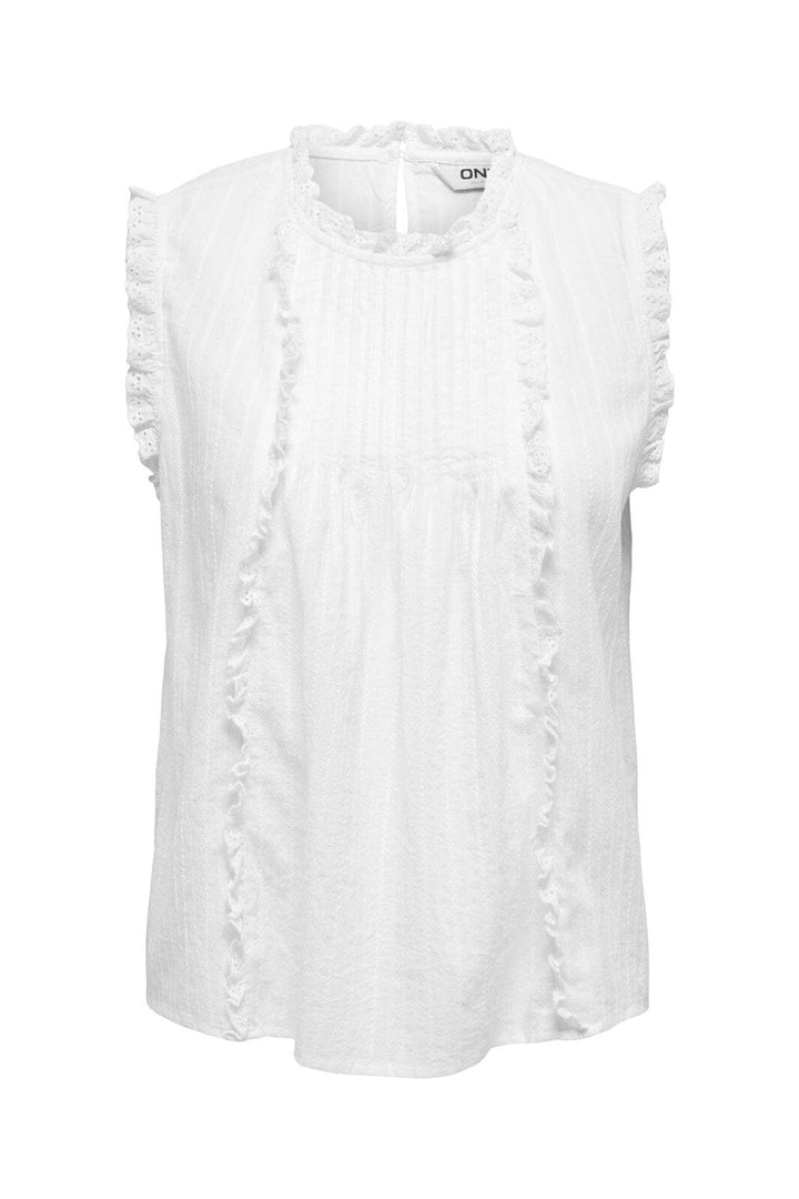 Only - Onlkieran S/L Emb Shirt - 4957773 Cloud Dancer