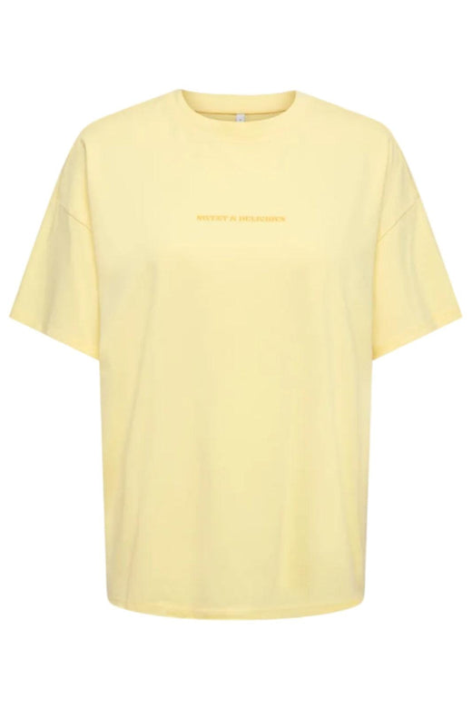 Only - Onlkinna S/S Oversize Top Box - 5030510 Sunlight Pineapple Tropical Jungle T-shirts 