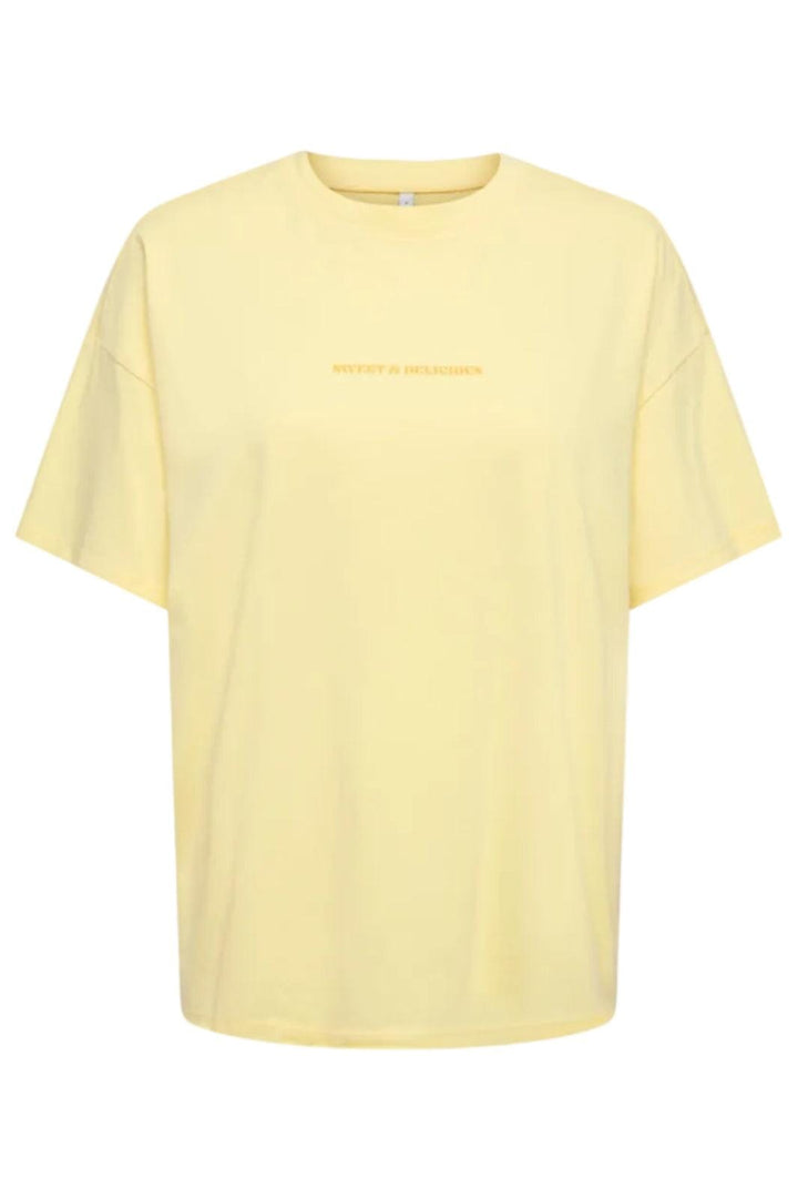 Only - Onlkinna S/S Oversize Top Box - 5030510 Sunlight Pineapple Tropical Jungle T-shirts 