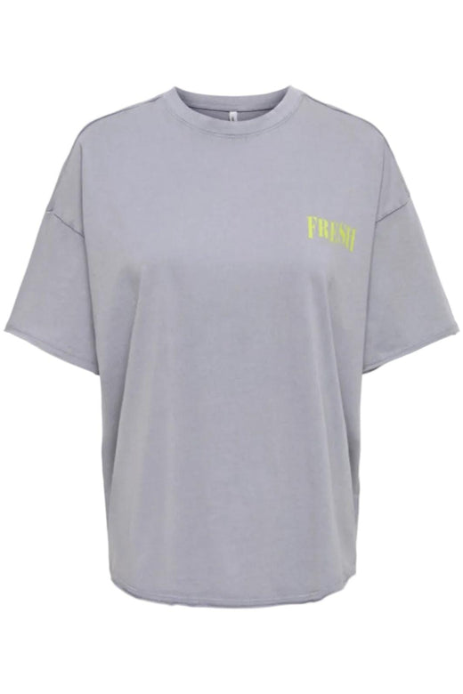 Only - Onlkinna S/S Oversize Top Box - 5030511 Silver Sconce Fresh Tropical Jungle T-shirts 